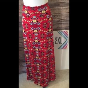 LuLaRoe Maxi NWT Red size 2XL